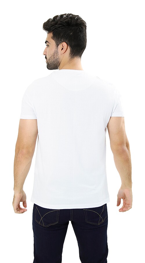 CAMISETA BÁSICA GOLA REDONDA LISA BRANCA - Imagem 3
